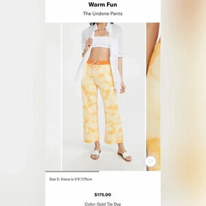 Warm Fun The Undone Pants In Gold Tie Dye